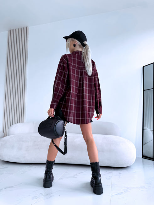 Checked shirt "HALF-MOON 17157" - BORDEAUX